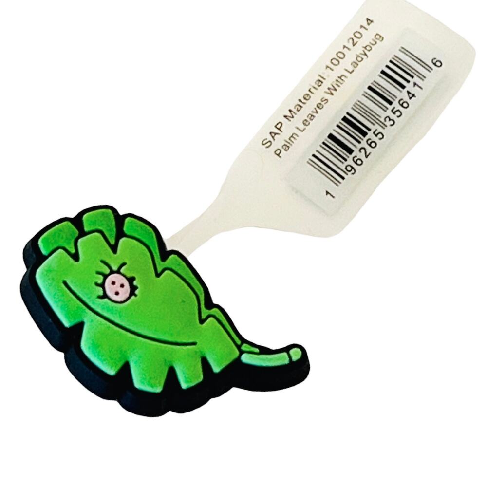 NEW Jibbitz by Crocs SHOE CHARM Palm Leaves with Ladybug 10012014 NWT!